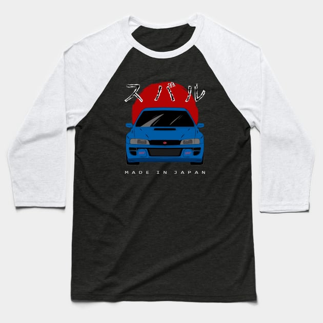 Subaru Impreza 22B STI Baseball T-Shirt by AliceEye555